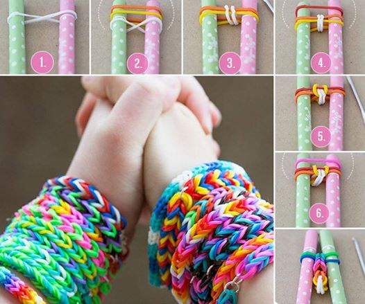 rainbow loom bracelet Simple DIY Rubber Band Bracelets to Make Yourself (No Loom Required)
