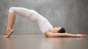 Bridge pose for belly fat