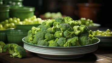 A plate of broccoli 
